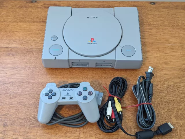 Sony PlayStation 1 Video Game Gray Console SCPH-7501 Tested Working PS1