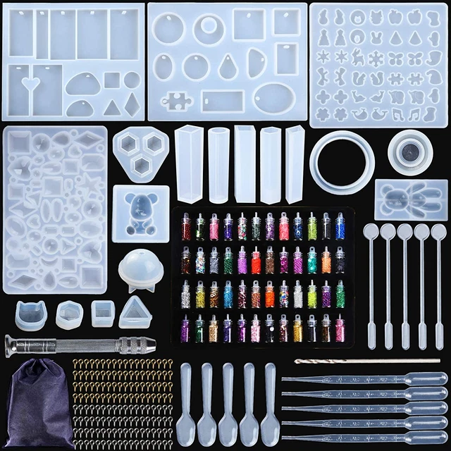 284 PZ Kit Di Stampi Per Resina Epossidica Set Creazione Gioielli Con Sacchetto