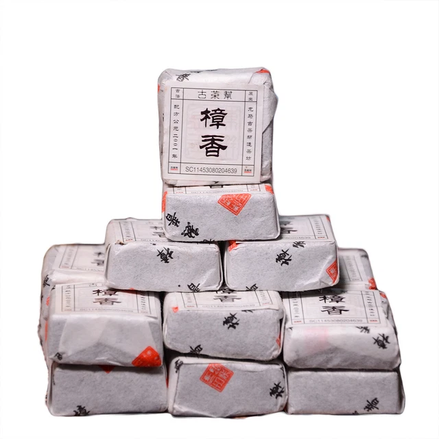 500g camphor puerh ripe tea small square brick Yunnan mini small tuo Menghai tea