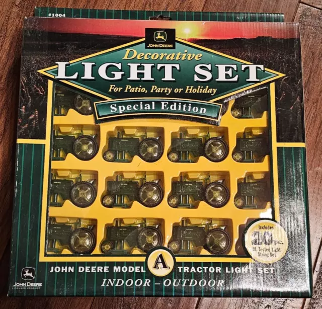 New John Deere Tractor Decorative String Light Set 20pc Indoor Outdoor