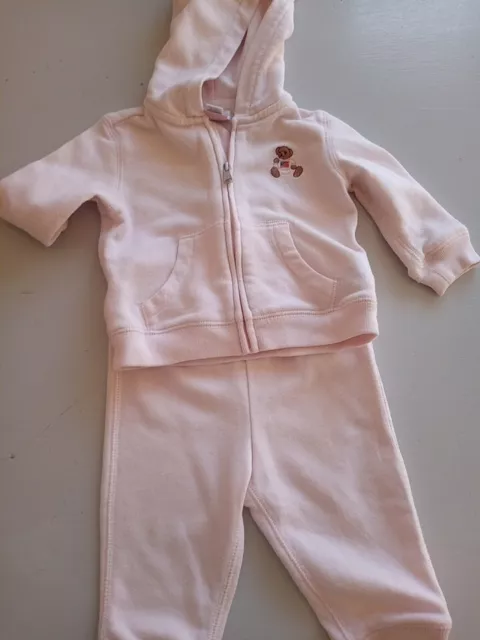 Baby Girls 6 Months Designer Ralph Lauren Pink Tracksuit Outfit RL Bear Logo