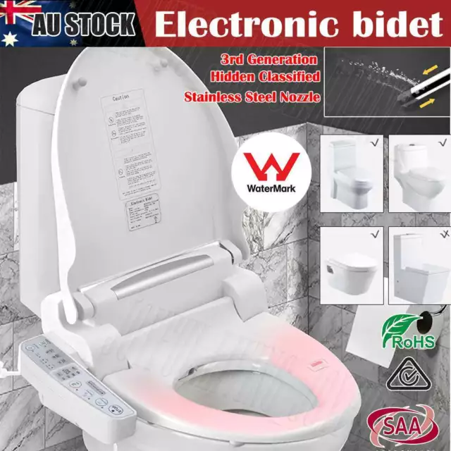 Electric Bidet Toilet Seat Cover Electronic Smart Wash Paper Saving Auto Washlet