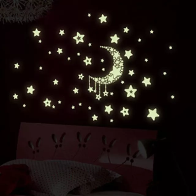 Luminous Star Moon Stickers Glowing Self Adhesive Sticker Kid Bedroom Decoration