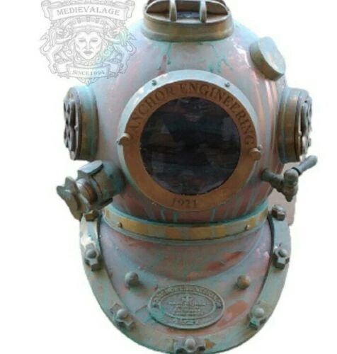Vintage Boston Plongée Américain Marine Mark V Divers Casque Ancien