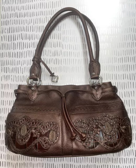 Brighton Lolita Leather Lace  Masterpiece Bronze Shoulderbag D455276