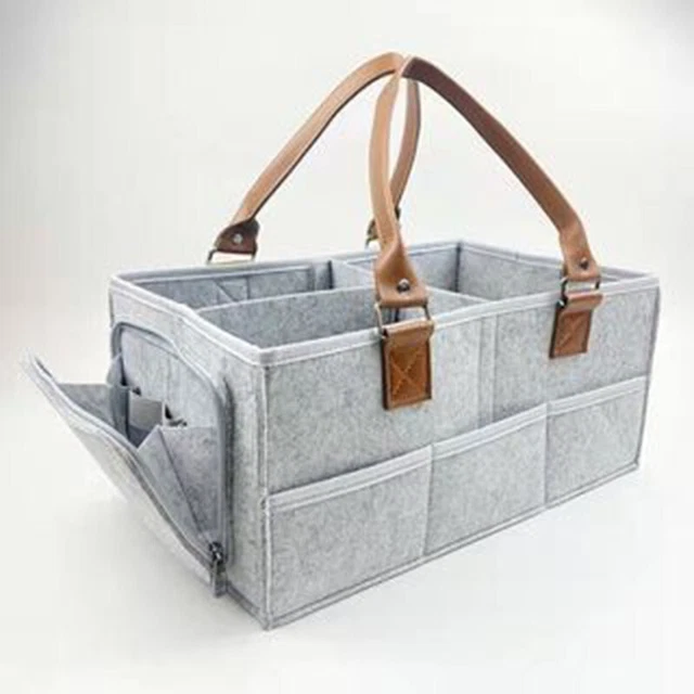 Baby Diaper Nappy Kids Mummy Changing Bag Caddy Cute Felt Storage Carrier Bags