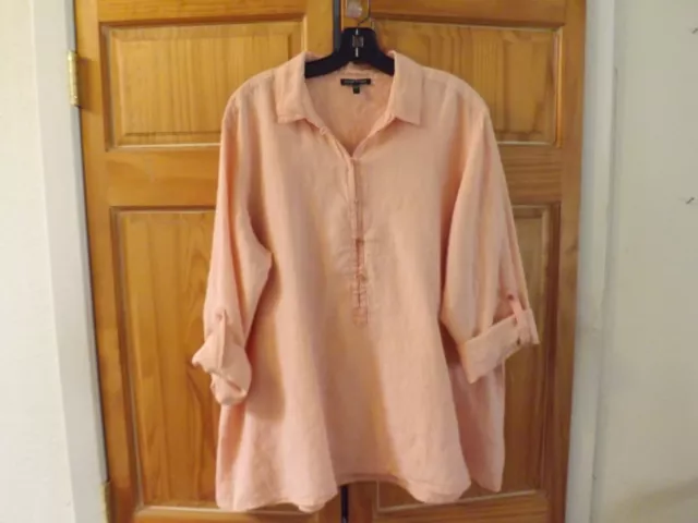 Eileen Fisher Linen Tunic in Apricot----size L