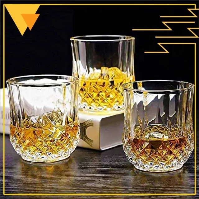 New 6 Pieces Drinking Crystal Glass Water Juice Beverage Whisky Tumbler 290ML UK