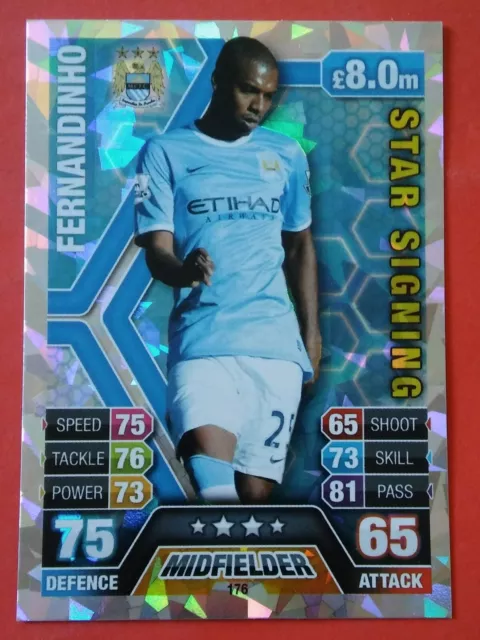 Match Attax 2013/14 - Star Signing card - Fernandinho of Manchester City