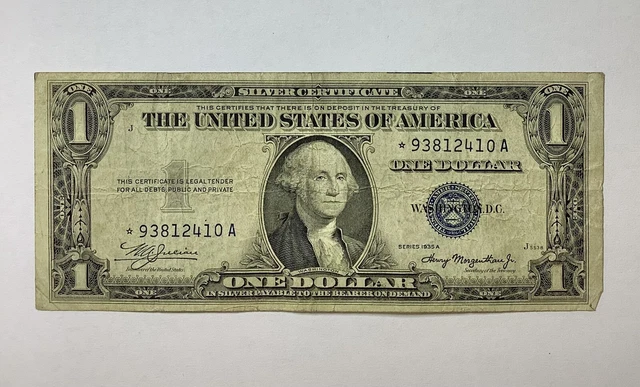 1934 A~$1 Silver Certificate ⭐️ Star Note ~Small~Dollar ~Paper Currency