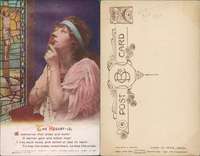 The Rosary No 3 Bamforth Song Card 4984/3