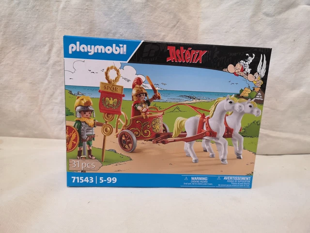 Playmobil 71543 Astérix : Char Romain - Aventure Au Temps Des Gaulois - Comprend Deux Personnages Un Char Romain Avec Deux Chevaux Des Casques Amovibles Des Bracelets Et Une Cape Des 5 Ans Playmobil 71543 Astérix : Char Romain - Aventure Au Temps Des Gaulois - Comprend Deux Personnages Un Char Romain Avec Deux Chevaux Des Casques Amovibles Des Bracelets Et Une Cape Des 5 Ans