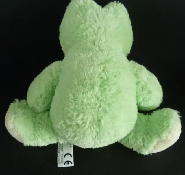 E5. Doudou peluche LOGITOYS GRENOUILLE vert blanc 23cm patte allongé ETAT NEUF * 3