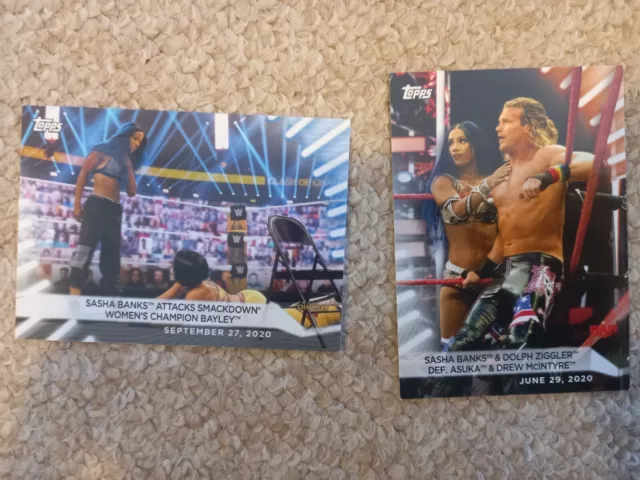 Sasha Banks Wwe 2 Card Bundle