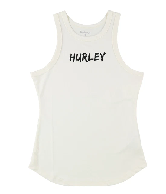 Hurley Womens Graphic Tank Top, Off-White, Large