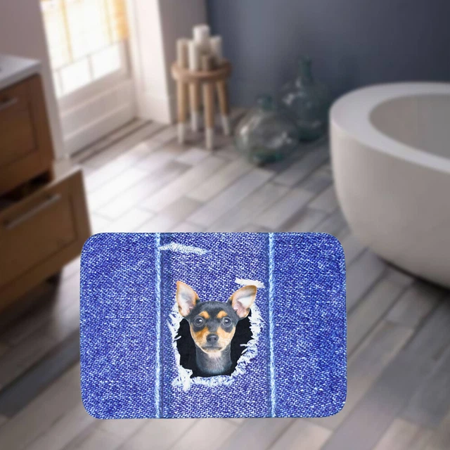 Hundemuster Badematte Rutschfeste Badematte Teppiche Wasserabsorbierender Teppic