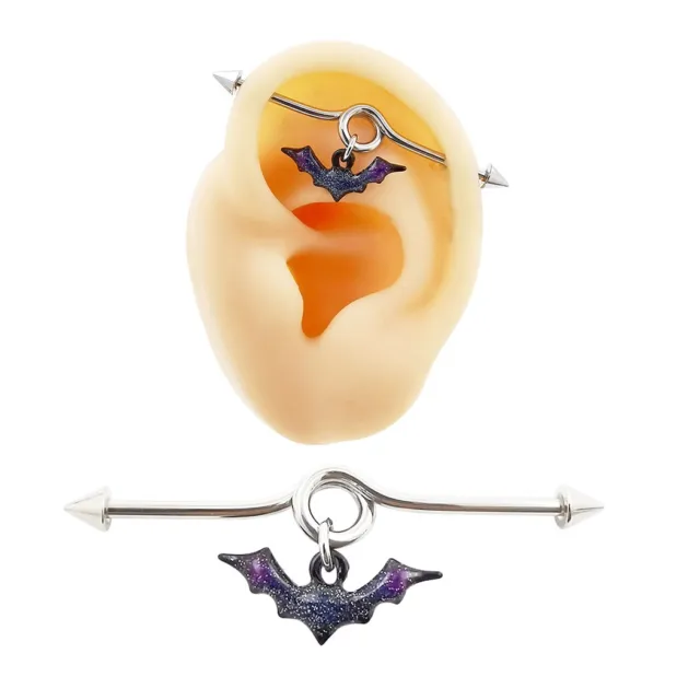 PTOP 14g Arrow Bat Industrial Barbell Cartilage Ear Piercing Jewelry 38mm