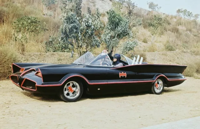 Adam West Burt Ward Batman Robin in Batmobile Photo Picture Poster Print TV Show