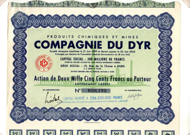 Action Produits Chimiques et Mines Compagnie du Dyr