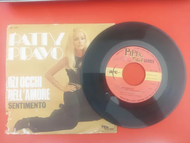 Dischi-Vinile-45 Giri-Lp-Patty Pravo-Gli Occhi Dell'amore-Sentimento