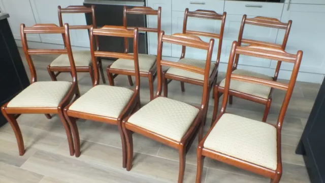 Solid Rosewood Dining Chairs x 8