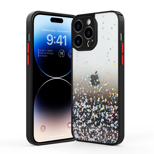 Cute Bling Clear Phone Case Shckproof Cover for iPhone 14/14 Plus/14 Pro Max