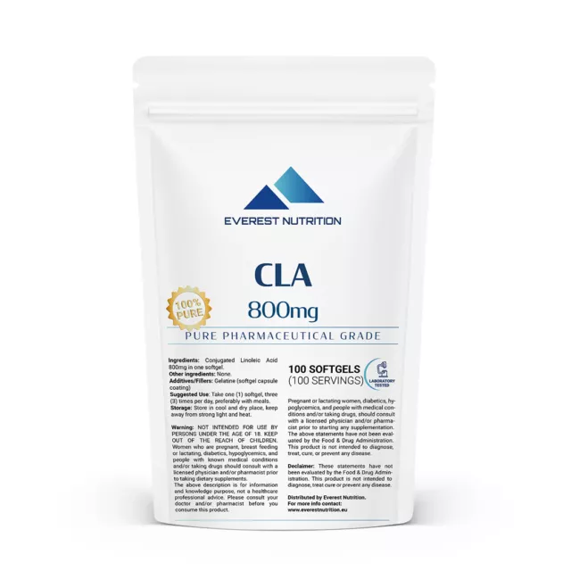 CLA Conjugated Linoleic Acid 800mg Fat Burner Boost Metabolism Anti Cellulite