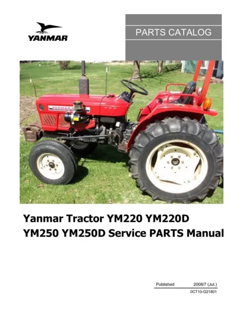 Tractor Service Parts Manual Fits Yanmar Tractor YM220 YM220D YM250 YM250D