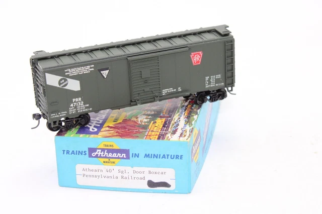 HO Scale Athearn 40' Single Sliding Door Pennsylvania Box Car Green PRR 47132