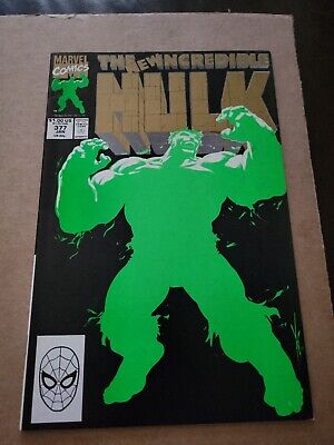 Incredible Hulk 377 NM- 1st App Professor Hulk & Guilt Hulk 2nd Prt Marvel 1991