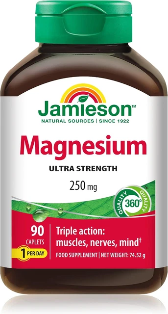 ULTRA STRENGTH MAGNESIUM 250 Mg, 90 Caplets £14.19 - PicClick UK