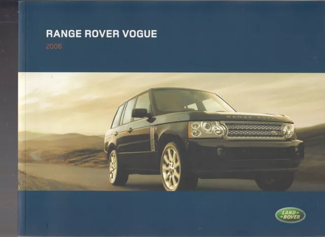 2006 RANGE ROVER VOGUE 46 Page Prestige UK/Australian  Brochure Td6 V8
