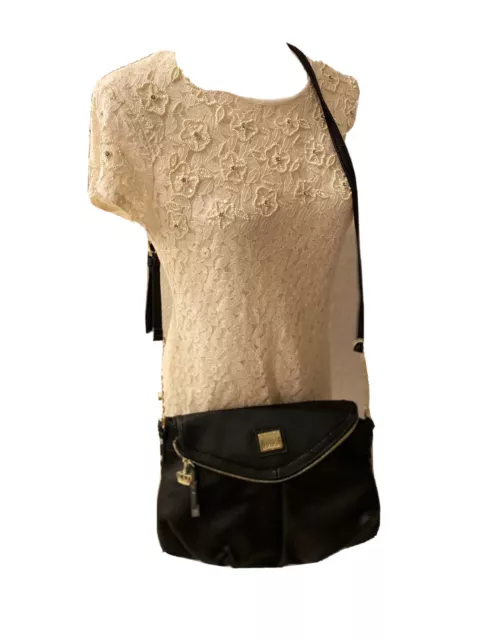 juicy couture tunnel flap crossbody bag ocean deep black