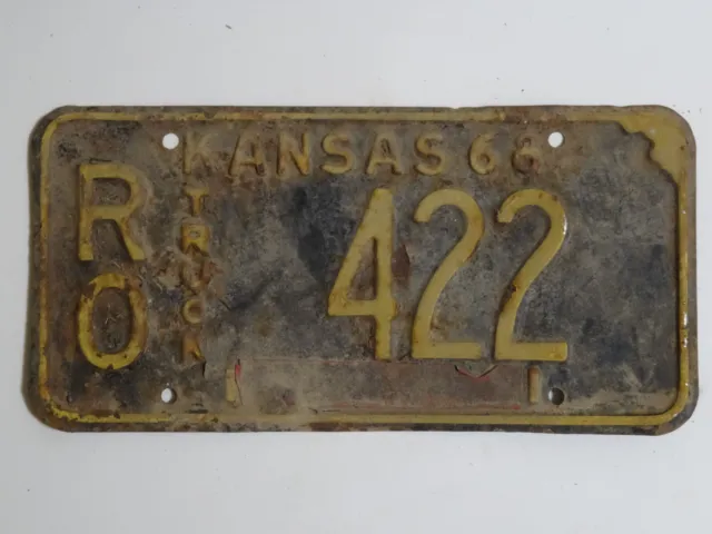 1968 Kansas RO TRUCK 422 License Plate / American Number Plate