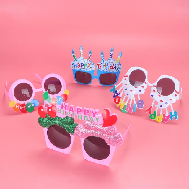 YOGFIT Geburtstagsbrille 'Birthday Queen' – Mit Strass & Perlen, Herzförmig, Ultraleicht (25 G)