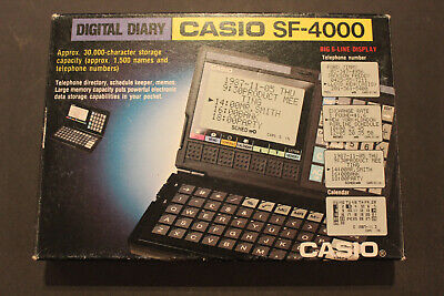 Digital Diary Vintage Casio Sf-4000 + Caja + Manual Japan Leer Descripción