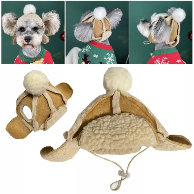 Chapeau chaud coupe-vent pour chiens, boule moelleuse, accessoires pour  chiots, bouledogue français, Chihuahua, hiver