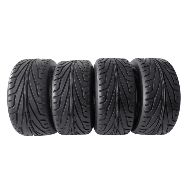 For HSP HPI Traxxas RC on Road Racing Car 4x 63mm 1/10 Tyres Soft Rubber Tires