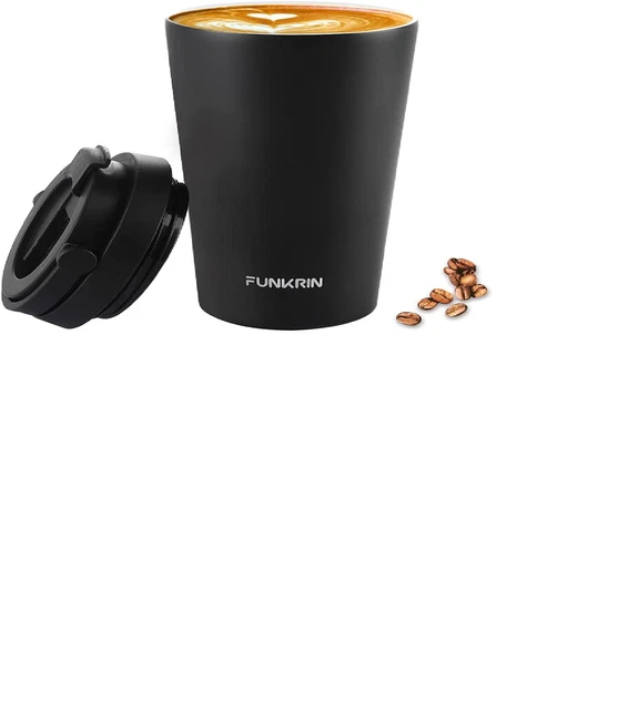 Funkrin Insulated Coffee Mug with Ceramic Coating, 16Oz Vacuum Stainless Steel T