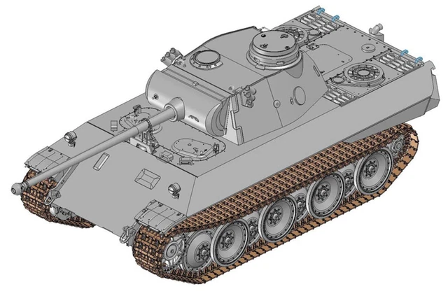 PLATZ 1/35 WORLD War II German Panther Type-D V2 Prototype No.2 Model ...