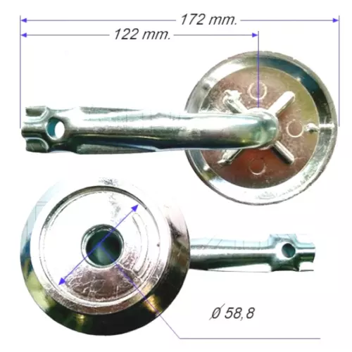 Parker bruciatore fornello cucina semirapido medio tubo lungo originale