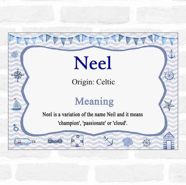 NEEL NAME MEANING Nautical Certificate EUR 9,27 PicClick FR