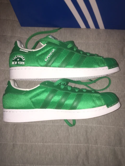 ADIDAS SUPERSTAR UK Size 8 The kaiser Of New York (green) 61.86 - PicClick  UK