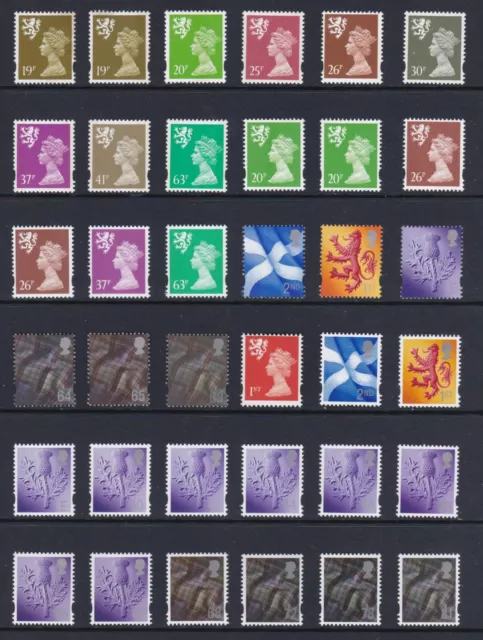 SCOTLAND - S81 to S171  UNMOUNTED MINT,  SET OF 64 VALUES,  AS ISSUED