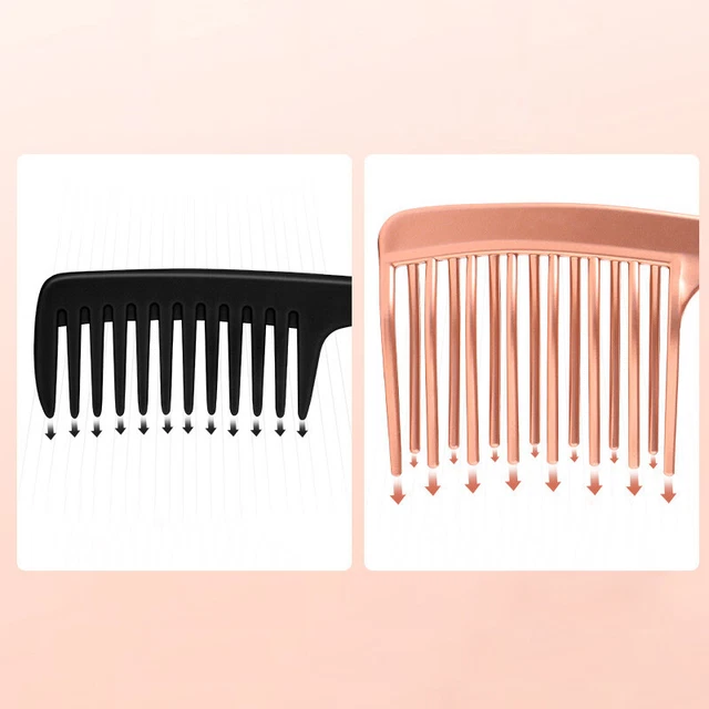 Double Row Large Toothed Comb WideToothed Fluffy Comb For Long And Curly Hai BII