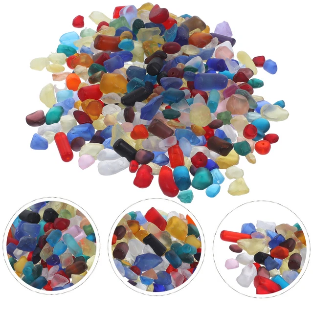 Perline Di Vetro Piatte 0,5 Kg, Colori Misti Trasparente, Ambra, Blu Mare, Per Vasi, Acquari, Decorazione Tavolo E Riempitivi, Diametro 1,5-1,8 Cm - 4