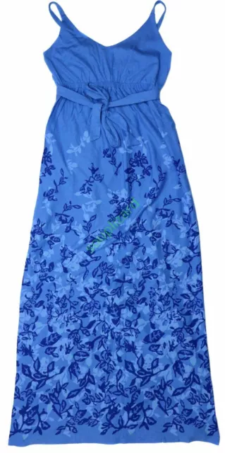 New Old Navy Maternity Blue Floral Shelf Bra Maxi Dress Women NWOT Size M