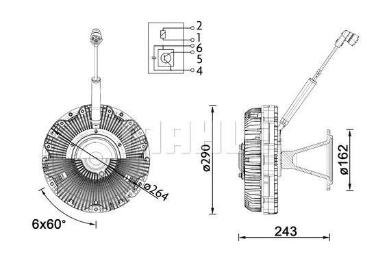 Frizione Ventola MAHLE Cfc173000p per Mercedes Actros MP4/MP5 11- >