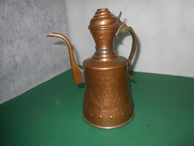 Antike orientalische Kupferkanne mit Deckel, Höhe ca 25 cm Deko toll erhalten