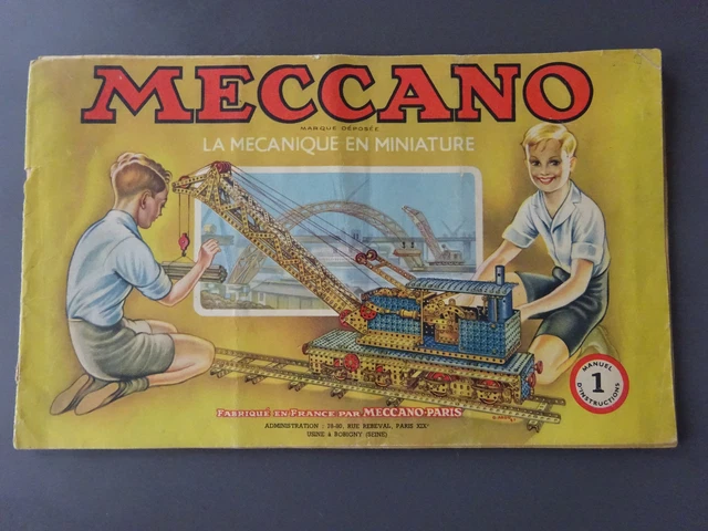 MECCANO MANUEL ANCIEN Modèle 4A de 1953 vintage EUR 4,99 - FR